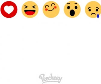 Set Of Facebook Emoticons