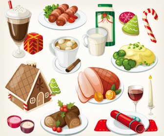 Set Of Food Illustration Vectors