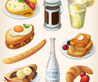 Set Of Food Illustration Vectors