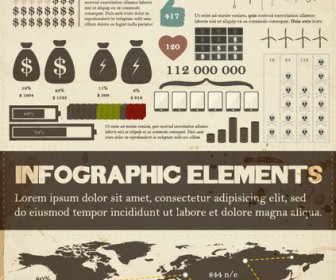 Satz Von Infografiken Design Elemente Vektor