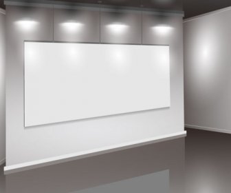 Conjunto De Luz De Pared Interior Showroom Y Vector Backgrounds