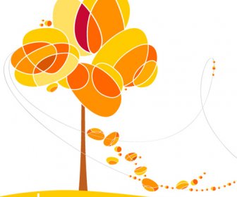 Set Of Leaf Fall Vector Backgrounds Vector