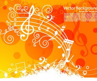 Set Of Musical Backgrounds Vector Graphic