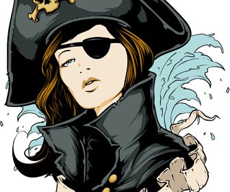 海賊デザイン要素ベクトル アートのセット