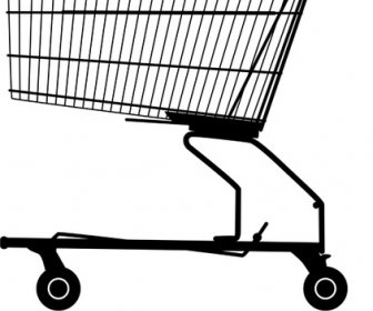 Set Of Shopping Trolley Elements Vector Graphic