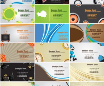 Set Of Various Amazing Cards Vector