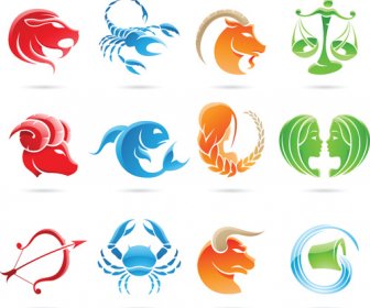 Set Of Zodiak Icon Vector
