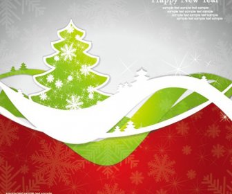 Mengatur Unsur-unsur Of13 Natal Dan Tahun Baru Latar Belakang Vektor