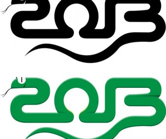 Set Of13 Year Of Snake Design Vector