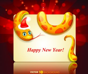 Set Of13 Year Snake Card Vector Backgrounds