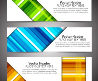 Conjuntos De Cabeceras De Vector Abstracto Colorido