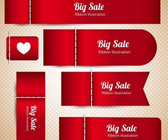 Sets Of Red Leather Designed Sale Banners