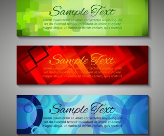 наборы различных красочных абстрактных баннеры дизайн