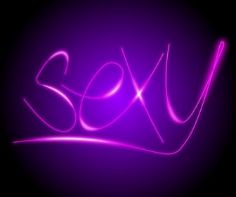 Sexy Typografie Mit Lichteffekt