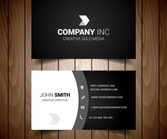 Shades Of Grey Solid Corporate Business Card