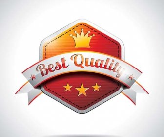Shining Premium Quality Labels Creative Vector