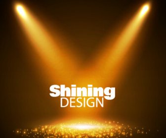 Shining Spotlight Design Vector Background