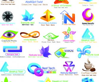 Shiny Business Logos Design Vector