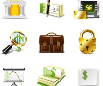 Shiny Business With Finance Icons