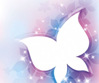 Shiny Butterfly Shape Background Vector