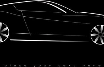 Shiny Car Black Background Design Vector