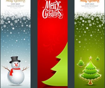 Shiny Christmas Style Banner Design Vector
