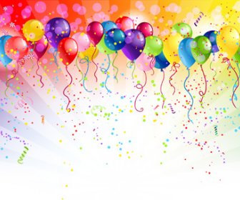 Glänzende Farbe Ballons Vektor