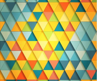 Glänzend Farbigen Dreieck Muster Vektor