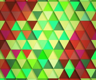 閃亮的彩色三角形圖案向量