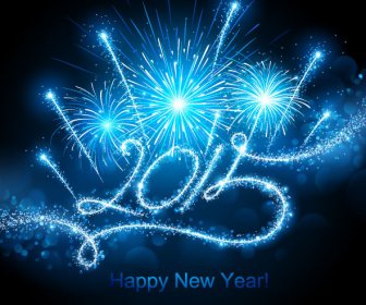 Shiny Firework Effect15 New Year Background Vector