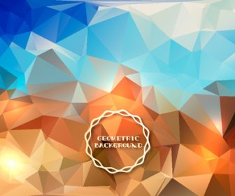 Shiny Geometric Shapes Embossment Background Vector