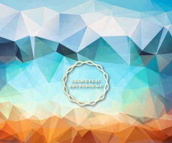 Shiny Geometric Shapes Embossment Background Vector