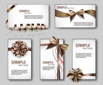 Shiny Gifts Cards Creative Vector Set