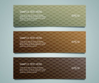 Glänzende Honigwabe Banner Design Vektoren