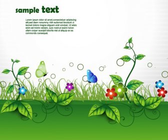 Shiny Nature Background Vector Graphics