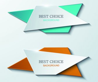 Shiny Paper Banner Vector