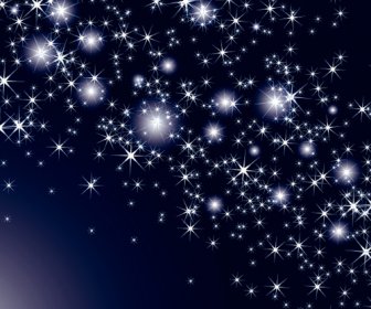 Brillante cielo con estrellas Design vector background