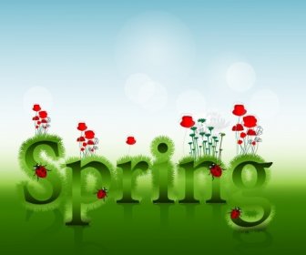 Brillante Primavera Elementos Vector Background Graphic