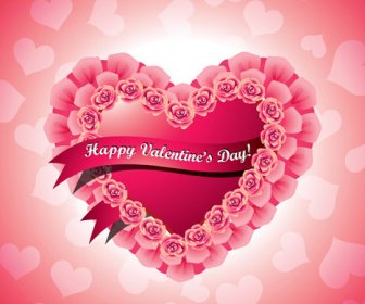 Glänzende Valentine Herzen Vektor Karten
