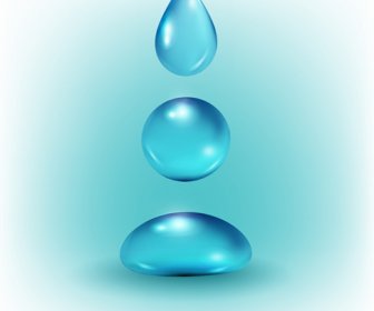 Shiny Water Drop Vector Background