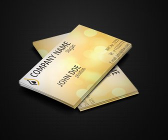 Shiny Yellow Business Cards