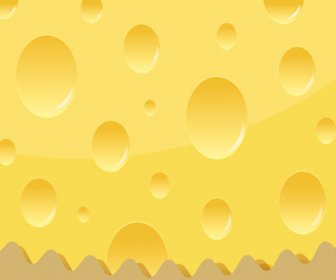 Shiny Yellow Cheese Background Vector