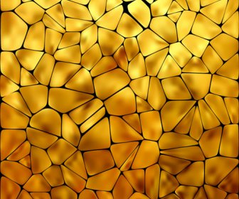 Shiny Yellow Mosaics Background Vector