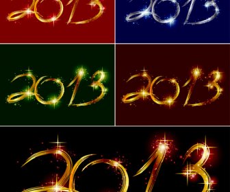 Shiny13 New Year Design Elements Vector