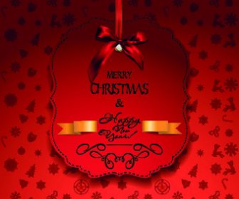 Shiny14 Christmas Red Background Vector