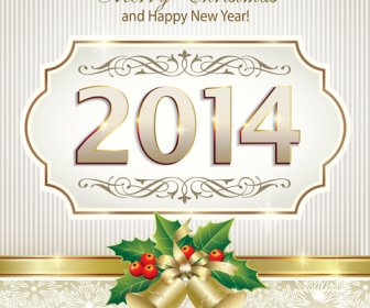 Shiny14 New Year Frame Background Vector
