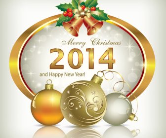 Shiny14 New Year Frame Background Vector