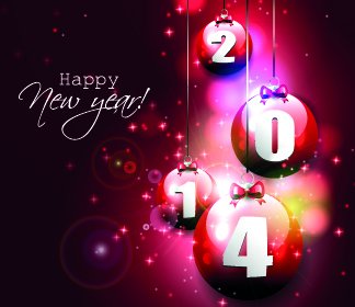 Shiny14 New Year Ornaments Baubles Background Vector