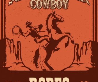 Mostra L 'icona Di Progettazione Classica Banner Cowboy