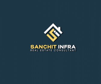 Si  Real Estate Consultant Logo Modern Stylized Squared Text Design